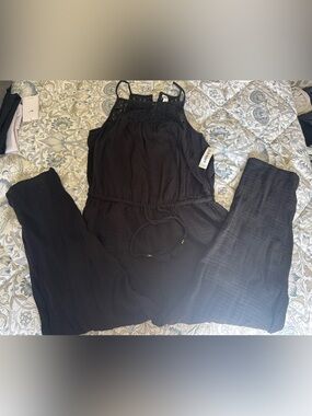 Old Navy Black Crochet Jumpsuit